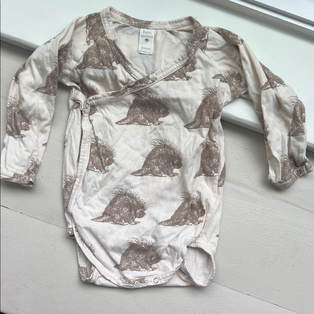 Kate Quinn Brown and Cream Baby Garment